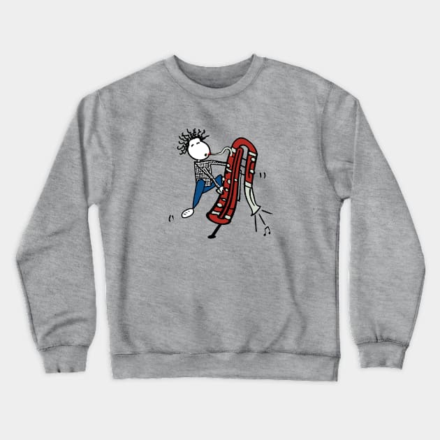 Contrabassoon man Crewneck Sweatshirt by Guastevi